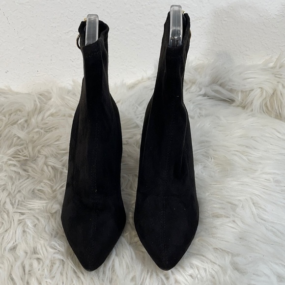 FOREVER 21 Block Heel Sock Black Booties Size 6 - Picture 3 of 13